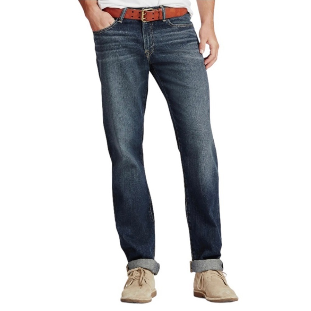 Lucky Brand Jeans Men's Size 32x32 Medium Blue Wash 410 Athletic Slim Mid-Rise